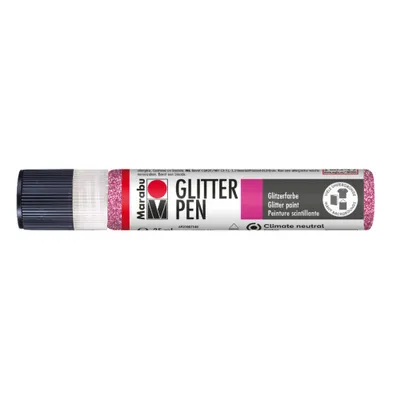 A product shot of a glitter pen on a white background.