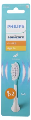 Zdjęcie produktu dla Philips Wymienne gwki szczoteczki | HX6042/90 Sonicare | Gwki | Dla dzieci | Liczba gwek szczoteczki w zestawie 2 | Biay/Niebieski