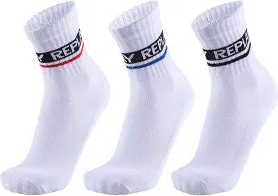 Produktbild von Replay C100634 | Tennis Socks (3 Pair Card wrap) 35/38 bis 43/46 - Farbe: White/White/White - Größe: 39/42