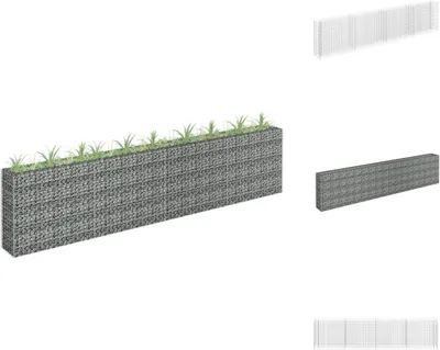 Obrázok produktu pre vidaXL Gabionový vyvýšený záhon Pozinkovaná oceľ 360×30×90 cm - Kvetináče a sadenice