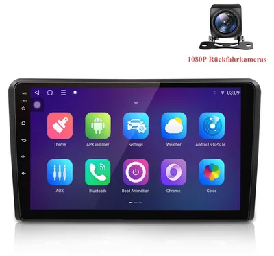Obrázok produktu pre Android autorádio s cúvacou kamerou pre modely Audi A3 S3 RS3 8P 8V (ročníky 2003-2013), s funkciami CarPlay, Android Auto, GPS navigáciou, 6+128 GB pamäťou, 4G LTE, Wi-Fi, RDS, ovládaním na volante (SWC) a digitálnym rádiom DAB+, 9-palcový displej