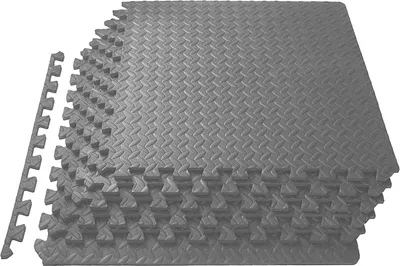 Imagen del producto de Juego de protectores para suelos, compuesto por 21 piezas, de 60 x 60 x 1 cm, color antracita, para gimnasios