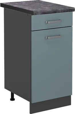Produktbild von Küchenunterschrank Vicco R-Line Blau-Grau 40 cm , AP Anthrazit, Model 45819