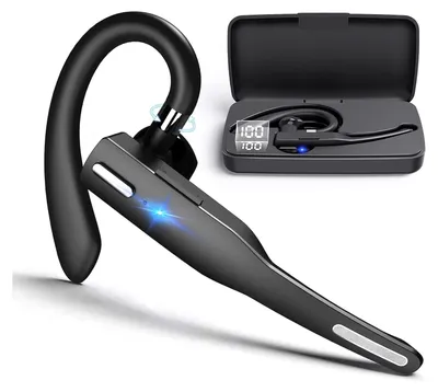 Produktbild von Bluetooth-Ohrhörer für Mobiltelefone, Bluetooth-Headset mit Mikrofon, kompatibel mit Android-Telefonen und iPhone. Kabellose Freisprecheinrichtung mit Geräuschunterdrückung für das Fahren im Büro