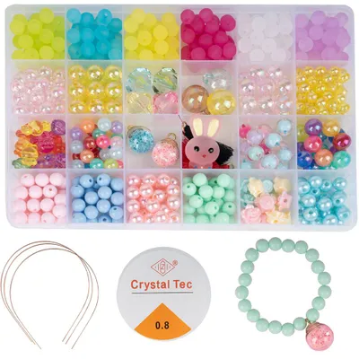 Produktbild von Malplay Perlen Für Schmuckherstelung Bastelset Schmuckset Zum Basteln Für Kreative Armbänder Für Kinder Ab 6 Jahren