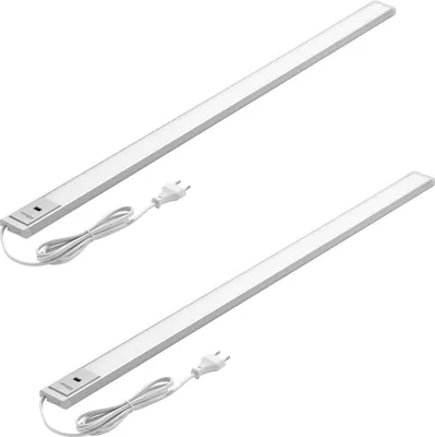 Produktbild von 2er Set Oktaplex Aluminium Unterbauleuchte dimmbar mit Sensor 90cm Küchenlicht warmweiß