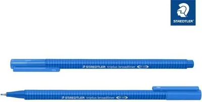Image de STAEDTLER 338-3 triplus broadliner Fineliner bleu 0.8 mm