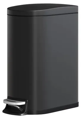 Productafbeelding van Vuilnisbak voor de keuken - Trapbak - 50 liter - ABS-kunststof - Uitneembaar binnenbak - Zwart