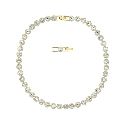 Produktbild von Swarovski Collier 5505468 Angelic weiss, vergoldet