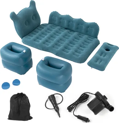 Zdjęcie produktu dla Nadmuchiwane łóżko PVC Flocking Air Materac do spania Miękka poduszka 150 kg do samochodu SUV w podróży