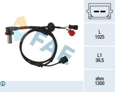 Produktbild von FAE ABS Sensor Raddrehzahl Vorne für VW PASSAT Variant (3B6) 78063