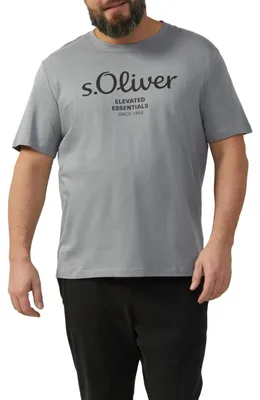 Productafbeelding van s.Oliver katoenen T-shirt met logo-opdruk