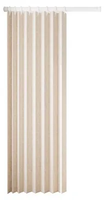 Magnetischer Türvorhang, Leinenoptik, 120x200 cm, weiß