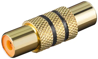 Image de goobay Cinchadapter Buchse auf Buchse mit schwarzem Farbring vergoldet