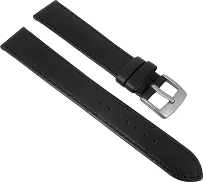 Produktbild von s.Oliver SO-1668-LQ | Uhrenarmband Leder schwarz mit Naht 16mm