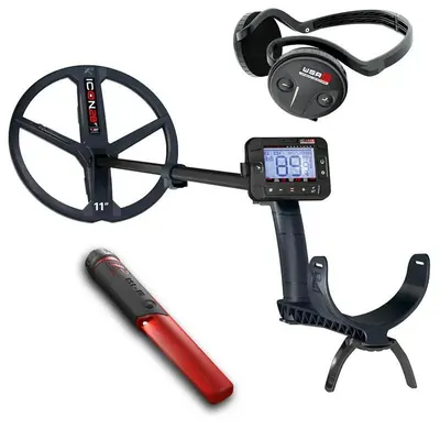 Produktbild von XP IconX WSA ST Metalldetektor, 28cm Suchspule, WSA ST Kopfhörer, MI6 Pinpointer, FMF Multifrequenz (ICONX-28FMFRCWSASTMI6)