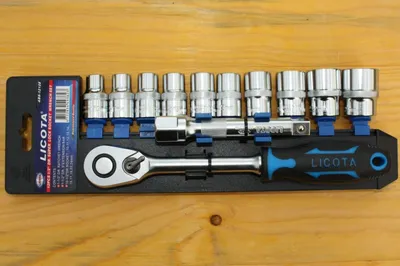Produktbild von Stecknuss Satz, Nusskasten 1/2 Zoll, 12-teilig, SW 10-24 mm, Knarre 60 Zähne