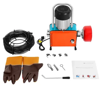 Produktbild von Abflussreinigungsmaschine - Elektrischer Rohrreiniger - 1000 W - Kupfermotor - 12 m Reinigungsspirale - 20–150 mm - 400 U/min - IP44