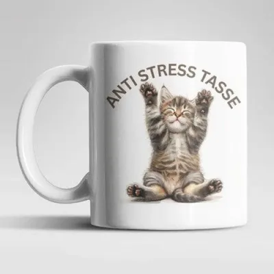 Produktbild von Anti Stress Baby Katze Kaffeetasse Teetasse Tasse Geschenkidee 325 ml