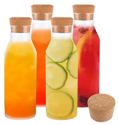 Produktbild von Glaskaraffe Wasserkaraffe Karaffe mit Deckel - 1,2 Liter - Klarglas - 27,8 cm