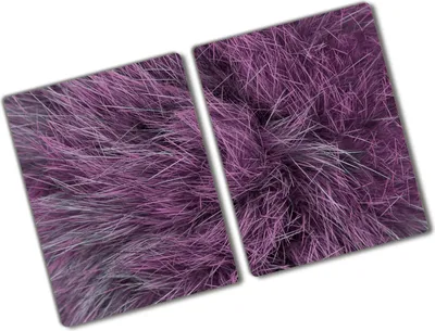 Produktbild von Tulup Glas Herdabdeckplatte - 2x40x52 cm - Glaskeramikkochfeld-Abdeckung Spritzschutz Glasabdeckplatte Kochplattenabdeckung und Schneidebrett - Zweiteilig - Sonstige - Rosa Fell - Rosa