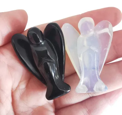 Productafbeelding van Solidchoice - Mini Kristallen Engel Beeldjes voor Decoratie
