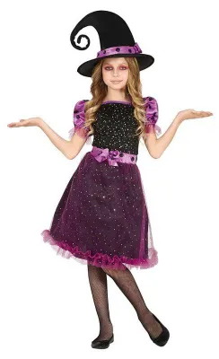 Obrázek produktu pro Magický kostým čarodějnice fialový styl Halloween 2026