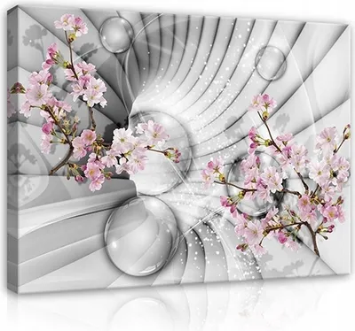 Produktbild von Leinwandbild Blumen Abstrakt Orchidee 120x80 cm XXL Modern Canvas Bilder Leinwandbilder Schlafzimmer Wohnzimmer Wandbilder Kunstdruck Wand Bild auf Leinwand Aufhängefertig