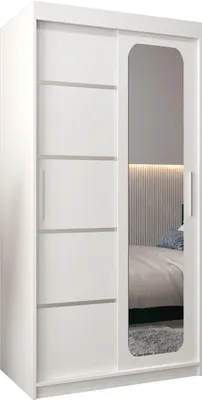 Produktbild von MEBLE KRYSPOL Promo 2100 Schlafzimmerschrank zwei Schiebetüren - Mattweiß