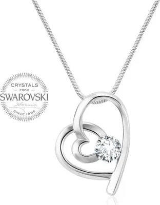 Produktbild von Romantic Necklace Heart with clear crystal