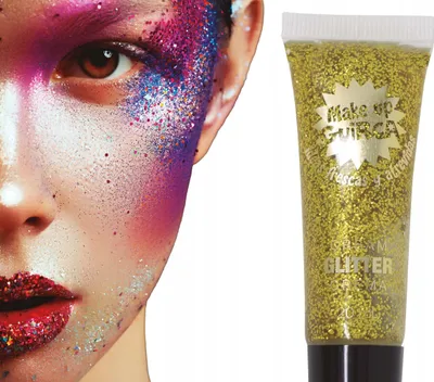 Produktbild von Gesichtsfarbe GOLD Glitzer Halloween Make-up Make-up