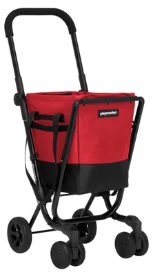 Immagine prodotto di Carrello per la spesa pieghevole Playmarket Easy Go, con borsa removibile (colore: ciliegia), capacità 40 litri