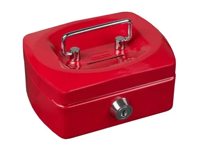 Produktbild von Idena Geldkassette Mini 125x95x60mm, rot - Metall, 6 Fächer