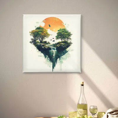Produktbild von Leinwand Bilder auf Keilrahmen - Abstrakt Himmel Natur FALLENES LICHT - moderne Wanddeko für Wohnzimmer, Wandbild Kunstdruck | Alivia Arts