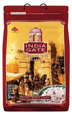 Zdjęcie produktu dla Ryż basmati India Gate Premium Basmati Rice Classic 5kg - 2 lata starzony