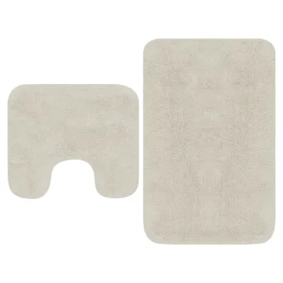 Zdjęcie produktu dla Vidaxl Bademattierungs-Set Fabric Weiß 2-Teile
