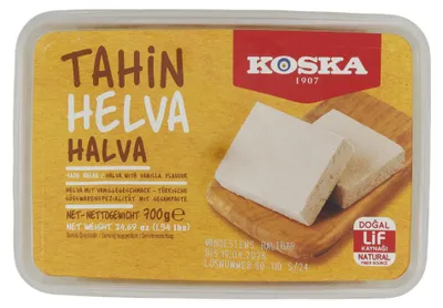 Produktbild von Sesampaste Koska Tahin Helva mit Vanille | Süßspeise | Traditionelle türkische Süßware | 700 g