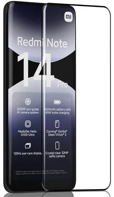 Produktbild von 1-Pack Xiaomi Redmi Note 14 Pro Displayschutzfolie - Gehärtetes Glas 9H - Super Qualität 3D