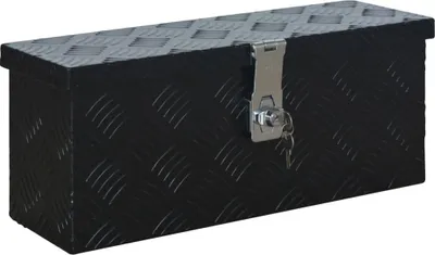 Produktbild von vidaXL Aluminiumkiste 485 x 140 x 200 mm Schwarz