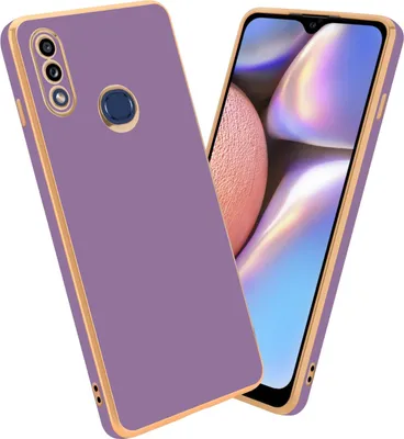 Immagine prodotto di Cadorabo custodia protettiva per Samsung Galaxy A10s / M01s copertura in viola telefono cellulare caso TPU silicone fotocamera protezione caso