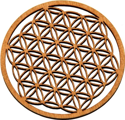 Produktbild von Holz Blume des Lebens Set 3-teilig 7-17cm