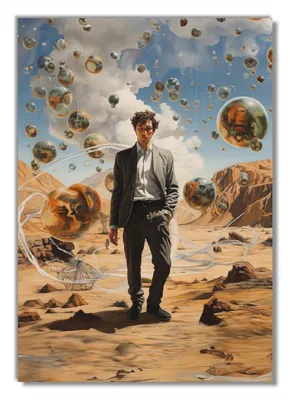 Produktbild von Wallario selbstklebendes Poster - Reflektionen der Zeit, Größe: 70 x 100 cm