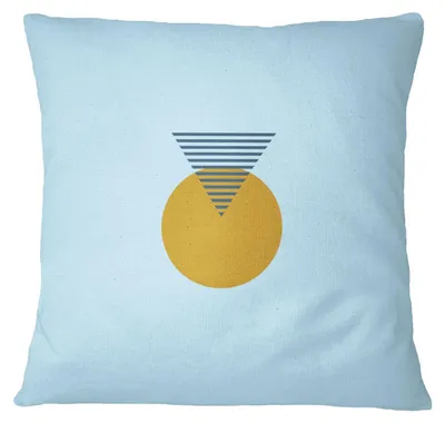 Dekorative Kissenhülle 60x60 cm Polyester hellblau mit Reißverschluss