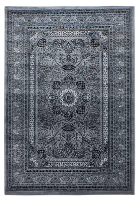 Produktbild von Villa Möbel Mararo Wohnzimmer-Teppich, Orientteppich, Orientalisch Design, Farbe:Grau, Grösse:240x340 cm