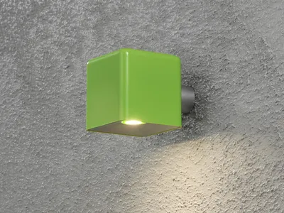 Produktbild von Konstsmide Amalfi Wandleuchte grün, 3000K, 200lm, 1x3W, 12V/240V, Kunststoff, 7681-600