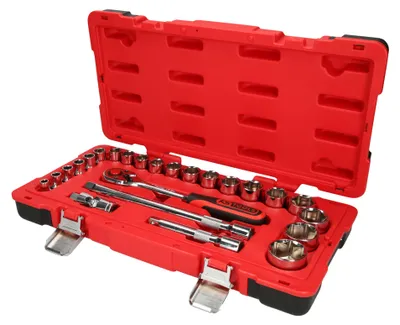 Produktbild von KS Tools 958.0624, Steckschlüssel-Satz, 1/2", 24 Kopf/Köpfe, Chrom-Vanadium-Stahl, 4,3 kg