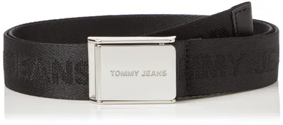 Image de Ceinture Tommy Jeans pour femmes, modèle TJW FASHION WEBBING BELT 3.0, couleur noire, taille 80