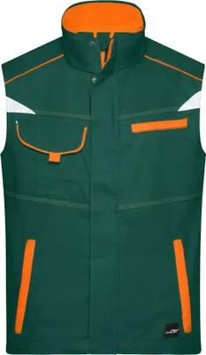 Produktbild von Workwear Vest - COLOR - dark-green/orange, Gr. S