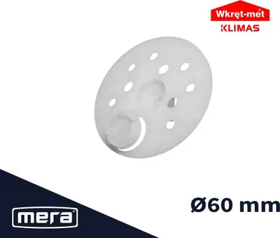 Immagine prodotto di Disco isolante in polipropilene Ø60mm 100 dischi tassello bianchi