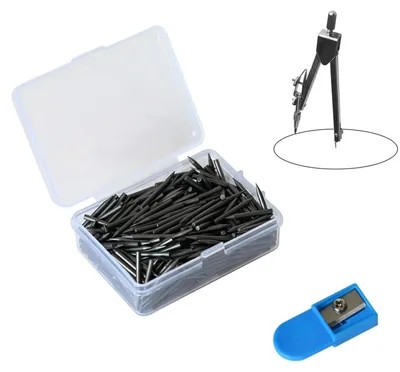 Zirkelminen 500 Stück, 2 mm, 2 cm, mit Anspitzer